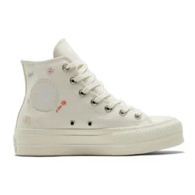 Chuck Taylor All Star Lift Platform « Embroidered Floral – Egret »