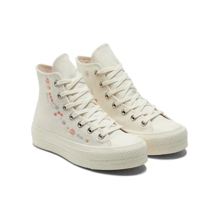 Chuck Taylor All Star Lift Platform « Embroidered Floral – Egret » Chuck Taylor All Star Lift Platform « Embroidered Floral – Egret »