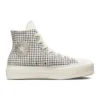 Chuck Taylor All Star Lift Platform High « Houndstooth Shine – Egret Pure Silver »