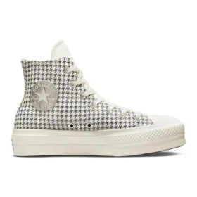 Chuck Taylor All Star Lift Platform High « Houndstooth Shine – Egret Pure Silver »