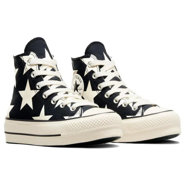 Chuck Taylor All Star Lift Platform Large Stars High « Noir Blanc » Chuck Taylor All Star Lift Platform Large Stars High « Noir Blanc »