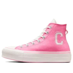Chuck Taylor All Star Lift Platform Retro Varsity High « Oops Pink »