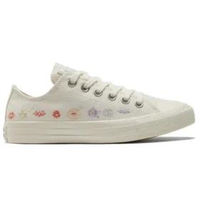 Chuck Taylor All Star Low « Embroidered Floral – Egret »