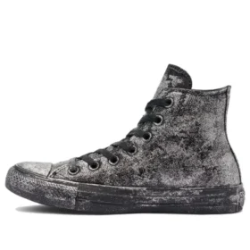 Chuck Taylor All Star Luxe Leather « Noir Gris Argent »