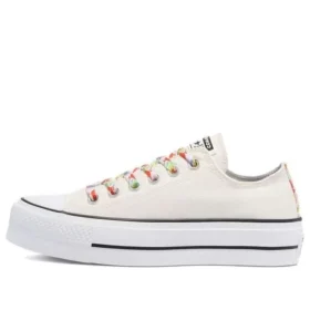 Chuck Taylor All Star Platform Low « Floral Print – Egret »