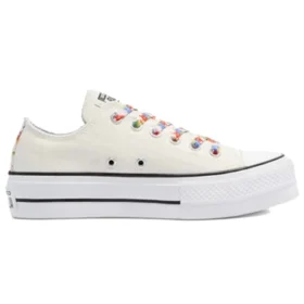 Chuck Taylor All Star Platform Low « Floral Print – Egret »