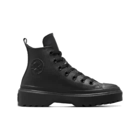 Chuck Taylor All Star à semelle compensée en cuir « Noir »