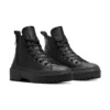 Chuck Taylor All Star à semelle compensée en cuir « Noir »