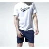 Converse Classic pour homme, motif alphabétique, manches courtes, blanc