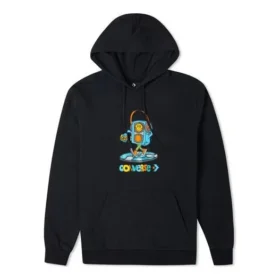 Converse pour homme avec logo cartoon imprimé, noir foncé