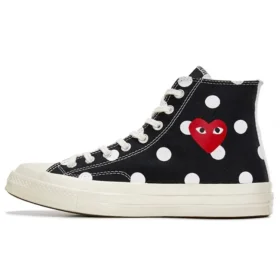 Converse x COMME des GARCONS PLAY Chuck 70 Hi « Black Polka Dot »