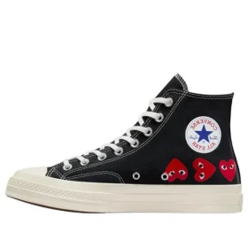 Converse x COMME des GARCONS PLAY Chuck 70 Hi « Multi-Heart Black »