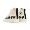 Converse x COMME des GARCONS PLAY Chuck 70 Hi « Multi Heart – Milk Black »