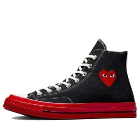 Converse x COMME des GARCONS PLAY Chuck 70 High « Black Red »