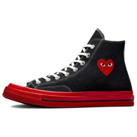 Converse x COMME des GARCONS PLAY Chuck 70 High « Black Red »