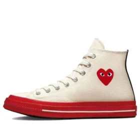 Converse x COMME des GARCONS PLAY Chuck 70 High « Pristine Red »