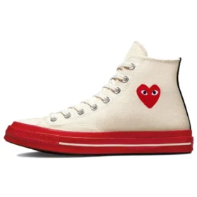 Converse x COMME des GARCONS PLAY Chuck 70 High « Pristine Red »