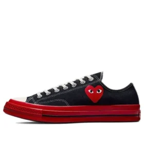 Converse x COMME des GARCONS PLAY Chuck 70 Low « Black Red »