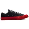 Converse x COMME des GARCONS PLAY Chuck 70 Low « Black Red »