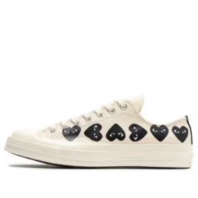 Converse x COMME des GARCONS PLAY Chuck 70 Low « Multi Heart – Blanc Noir »