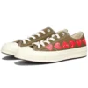 Converse x COMME des GARCONS PLAY Chuck 70 Low Multi Heart « Khaki » Converse x COMME des GARCONS PLAY Chuck 70 Low Multi Heart « Khaki »