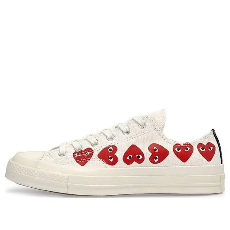 Converse x COMME des GARCONS PLAY Chuck 70 Low Multi Heart « White Red » Converse x COMME des GARCONS PLAY Chuck 70 Low Multi Heart « White Red »