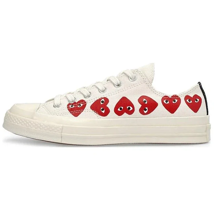 Converse x COMME des GARCONS PLAY Chuck 70 Low Multi Heart « White Red » Converse x COMME des GARCONS PLAY Chuck 70 Low Multi Heart « White Red »