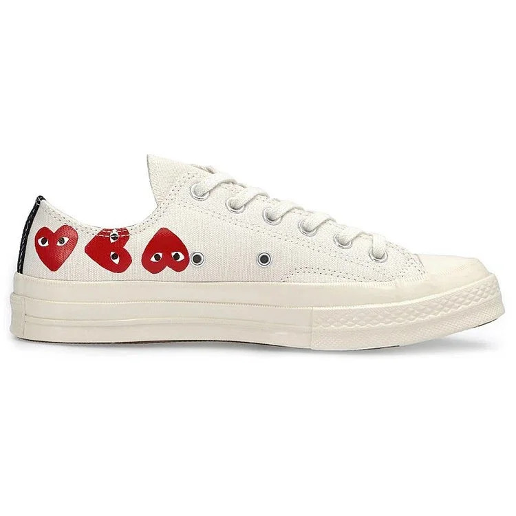 Converse x COMME des GARCONS PLAY Chuck 70 Low Multi Heart « White Red » Converse x COMME des GARCONS PLAY Chuck 70 Low Multi Heart « White Red »