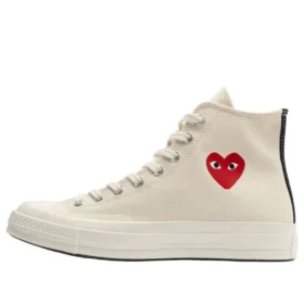 Converse x Comme des Garçons PLAY Chuck 70 Hi « Single Heart Milk »