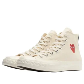 Converse x Comme des Garçons PLAY Chuck 70 Hi « Single Heart Milk »