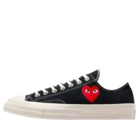 Converse x Comme des Garçons PLAY Chuck 70 Ox « Single Heart Black »
