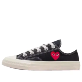 Converse x Comme des Garçons PLAY Chuck 70 Ox « Single Heart Black »
