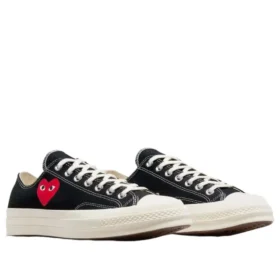 Converse x Comme des Garçons PLAY Chuck 70 Ox « Single Heart Black »