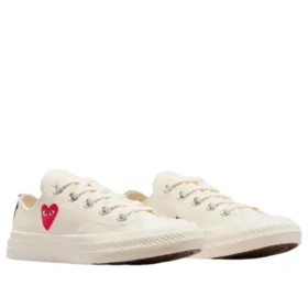 Converse x Comme des Garçons PLAY Chuck 70 Ox « Single Heart Milk »