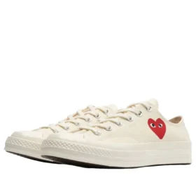 Converse x Comme des Garçons PLAY Chuck 70 Ox « Single Heart Milk »