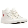 Converse x Comme des Garçons PLAY Single Heart Chuck 70 Hi « Milk »