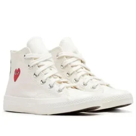 Converse x Comme des Garçons PLAY Single Heart Chuck 70 Hi « Milk »