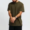 Converse x Kim Jones pour homme – T-shirt à col rond et manches courtes unie, petit logo, vert olive