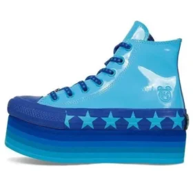Converse x Miley Cyrus Chuck Taylor All Star Platform Faux Patent Hi « Gnarly Blue »