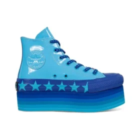 Converse x Miley Cyrus Chuck Taylor All Star Platform Faux Patent Hi « Gnarly Blue »