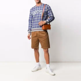 Converse x Todd Snyder pour homme, série crossover, motif à carreaux, coupe ample, manches longues, bleu Converse x Todd Snyder pour homme, série crossover, motif à carreaux, coupe ample, manches longues, bleu