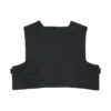 Gilet court patchwork aux formes irrégulières, tailles asiatiques, « Noir »