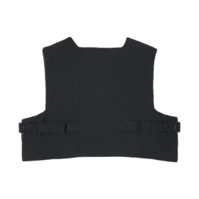Gilet court patchwork aux formes irrégulières, tailles asiatiques, « Noir »