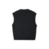Gilet en tricot double sergé, tailles asiatiques « Noir »