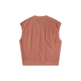 Gilet en tricot éponge à chevrons, tailles asiatiques « Mineral Clay »