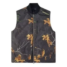 Gilet réversible en duvet imprimé Realtree, tailles asiatiques « Noir »
