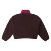 Haut à demi-zip en sherpa, tailles asiatiques « Eternal Earth Brown »