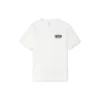 Imprimé alphabétique cartoon, t-shirt de sport à manches courtes, blanc