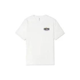 Imprimé alphabétique cartoon, t-shirt de sport à manches courtes, blanc
