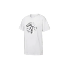 Imprimé Casual Manches courtes Col rond Blanc